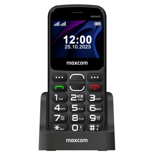 Mobiltelefon - MAXCOM MM 443 4G FEKETE - 1