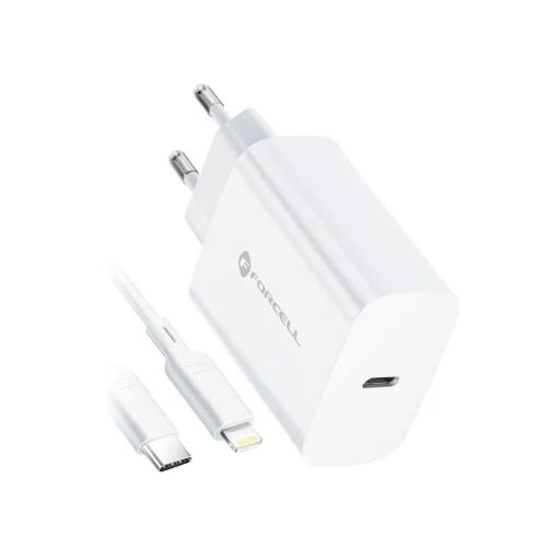 Forcell F-Energy USB C QC4.0 PD 3A 20W + kábel USB C Lightning fehér - 14