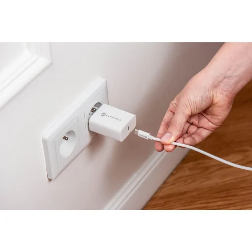 Forcell F-Energy USB C QC4.0 PD 3A 20W + kábel USB C Lightning fehér - 19