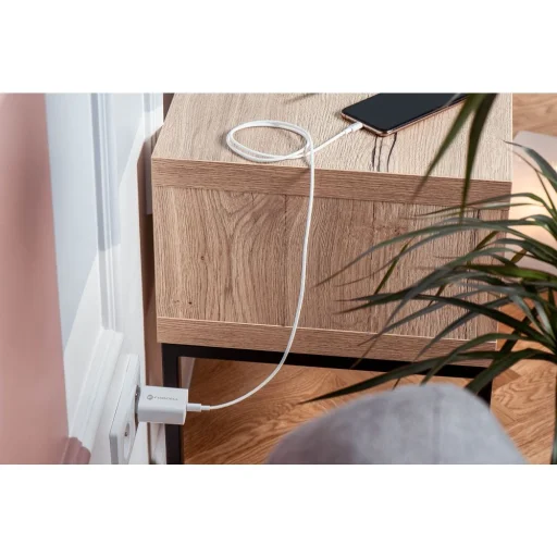 FORCELL F-ENERGY TFK-TC-25WPD utazó töltő Type C + Type C to Type C PD Q.C 3A 25W fehér - 24