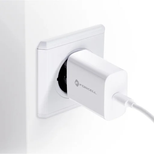 Forcell F-Energy USB C QC4.0 PD 3A 20W + kábel USB C Lightning fehér - 5