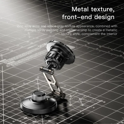 F-Grip IronSecure szélvédőre/műszerfalra szerelhető mágneses autós telefontartó fekete, - 7