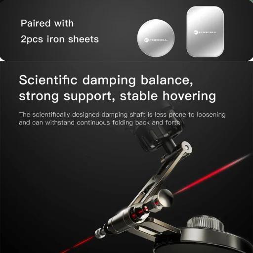 F-Grip IronSecure szélvédőre/műszerfalra szerelhető mágneses autós telefontartó fekete, - 8