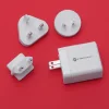 Forcell F-Energy 3 az 1-ben USB C + USB A QC4.0 PD 3A 45W három cserélhető csatlakozóval (EU / UK / US) TFK-TC-45WPDAC fehér hálózati USB-C töltő adapter thumbnail