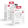 Forcell F-Energy 3 az 1-ben USB C + USB A QC4.0 PD 3A 45W három cserélhető csatlakozóval (EU / UK / US) TFK-TC-45WPDAC fehér hálózati USB-C töltő adapter thumbnail