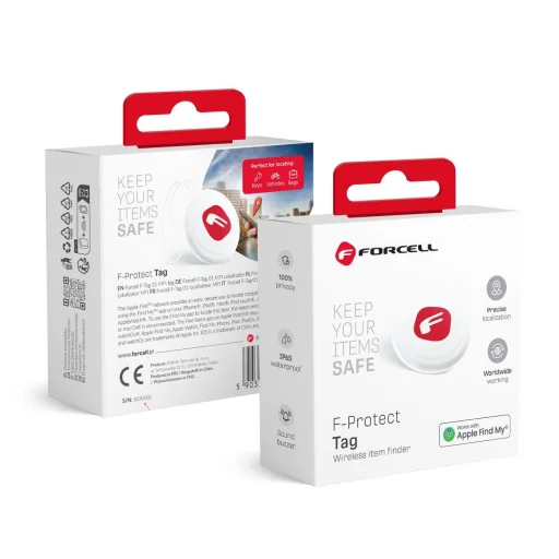 FORCELL F-TAG F01 nyomkövető Apple Find My fehér iOS - 1