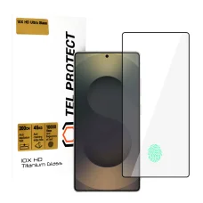 Edzett üveg Tel Protect 10X HD Titanium Samsung Galaxy S25 Ultra készülékhez (ujjlenyomat feloldás támogatásával) (boríték), üvegfólia