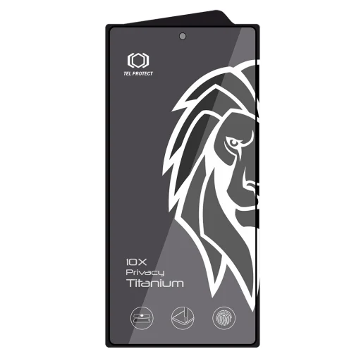 Edzett üveg Tel Protect 10X Privacy Titanium Samsung Galaxy S25 Ultra üvegfólia (ujjlenyomat feloldás) (boríték) - 3