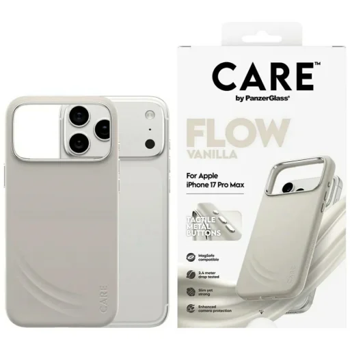 iPhone 17 Pro Max CARE by PanzerGlass FLOW MagSafe vanília színű tok - 1