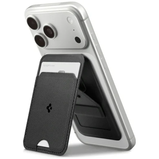Spigen S314-1 Tenká skladacia statívová peňaženka Magsafe čierna - 5