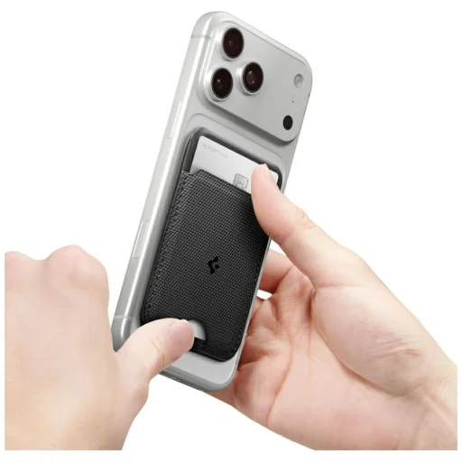 Spigen S314-1 Tenká skladacia statívová peňaženka Magsafe čierna - 6