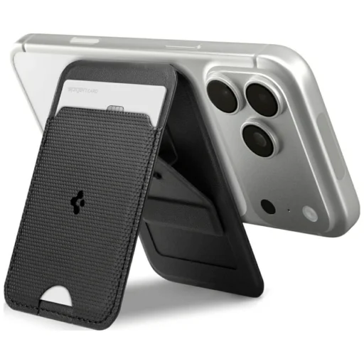 Spigen S314-1 Tenká skladacia statívová peňaženka Magsafe čierna - 10