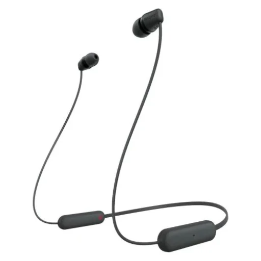 Sony WI-C100 Bluetooth Wireless In-Ear Headphones, BT 5.0, Remote Control, Black EU - 1