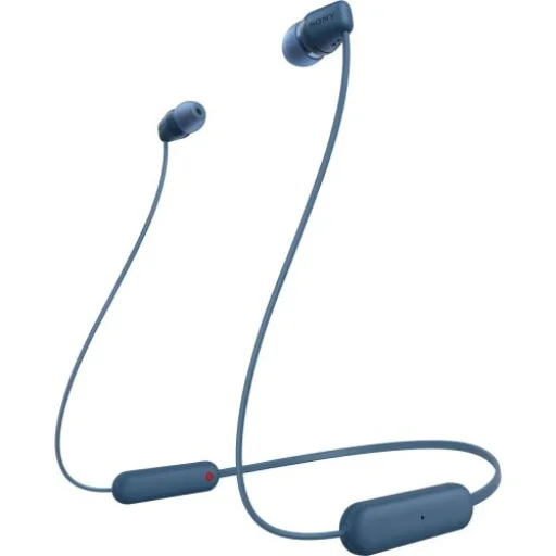 Sony WI-C100 Bluetooth Vezeték Nélküli In-Ear Fülhallgató, BT 5.0, Távirányító, Kék EU - 1