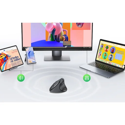 UGREEN 2.4GHz BT M371 vezeték nélküli többmódú egér (fehér) - 5