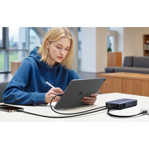 Powerbank beépített kábellel 20000mAh UGREEN PB536 45W (szürke) - 3