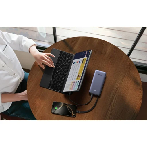 Powerbank beépített kábellel 20000mAh UGREEN PB536 45W (szürke) - 4