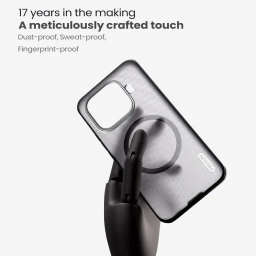 Nillkin Super Frosted PRO Mágneses Tok Xiaomi 15T Pro-hoz Átlátszó Fekete - 5