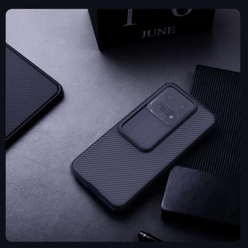 Nillkin CamShield PRO fliptok Xiaomi 15T átlátszó fekete tok - 8