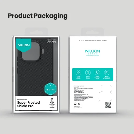 Nillkin Super Frosted PRO hátlap védő Xiaomi 15T Pro fekete tok - 7