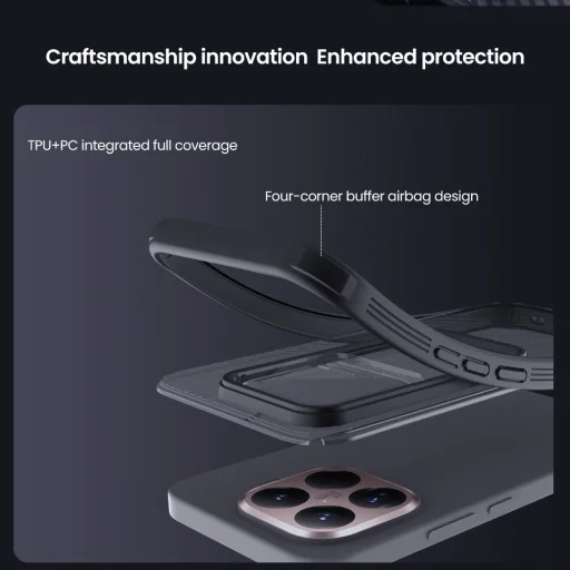 Nillkin CamShield PRO kemény tok Xiaomi 15T Pro átlátszó fekete tok - 5