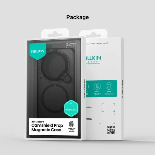 Nillkin CamShield Prop Mágneses Vivo X300 fliptok Átlátszó Fekete Tok - 10