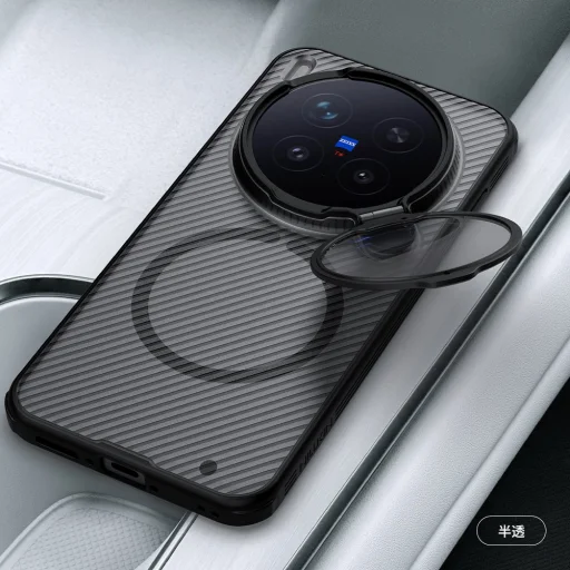 Nillkin CamShield Prop Mágneses Fliptok Vivo X300 Pro átlátszó fekete tok - 9