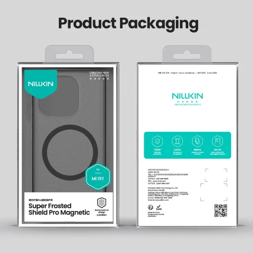 Nillkin Super Frosted PRO Mágneses Tok Xiaomi 15T-hez Átlátszó Fekete Tok - 7