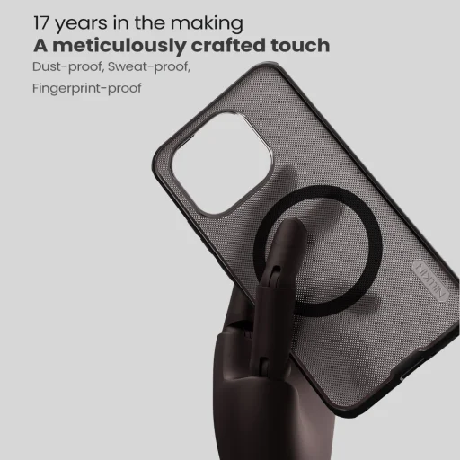 Nillkin Super Frosted PRO Mágneses Tok Xiaomi 15T-hez Átlátszó Fekete Tok - 4