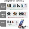 SURITCH 3in1 töltőállomás Samsunghoz, 15W összecsukható vezeték nélküli – Galaxy S26/S25/S24/S23/S22/S21/Z, Galaxy Watch 7/6/5/4/3 és Galaxy Buds, fehér (EU) thumbnail