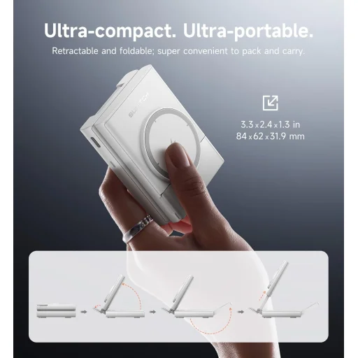 SURITCH 3in1 töltőállomás Samsunghoz, 15W összecsukható vezeték nélküli – Galaxy S26/S25/S24/S23/S22/S21/Z, Galaxy Watch 7/6/5/4/3 és Galaxy Buds, fehér (EU) - 2