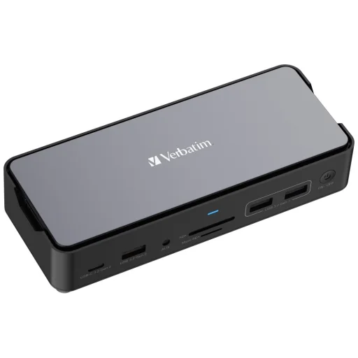 Adapter Verbatim 15 az 1-ben USB-C Pro dokkolóállomás 2xHDMI/1xRJ45/4xUSB-A/3xUSB-C/1xSD/1xmicroSD/1xAudio - 3