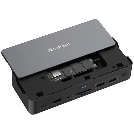Adapter Verbatim 15 az 1-ben USB-C Pro dokkolóállomás 2xHDMI/1xRJ45/4xUSB-A/3xUSB-C/1xSD/1xmicroSD/1xAudio - 6