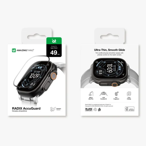 AmazingThing Radix üvegfólia az Apple Watch Ultra 3 49mm-hez - 10