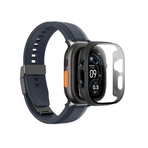 AmazingThing Radix üvegfólia tok Apple Watch Ultra 3 49mm - Fekete - 5