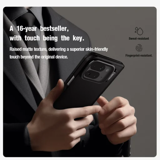 Nillkin Super Frosted Prop Mágneses Hátlapi Tok Google Pixel 10 Pro Fold Fekete tok - 4