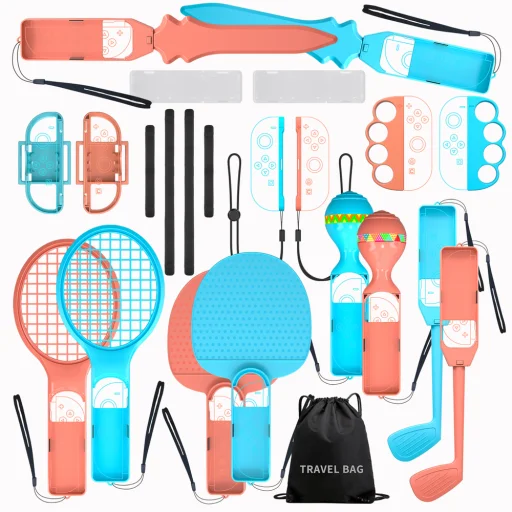 Nintendo Switch 23 az 1-ben Family Accessory Pack 2 - Narancs és Kék Szett - 2