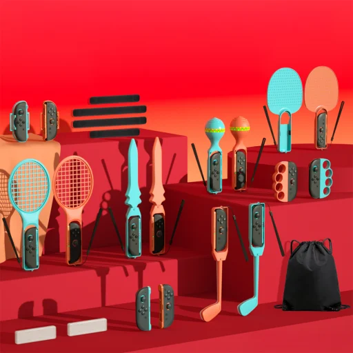 Nintendo Switch 23 az 1-ben Family Accessory Pack 2 - Narancs és Kék Szett - 4