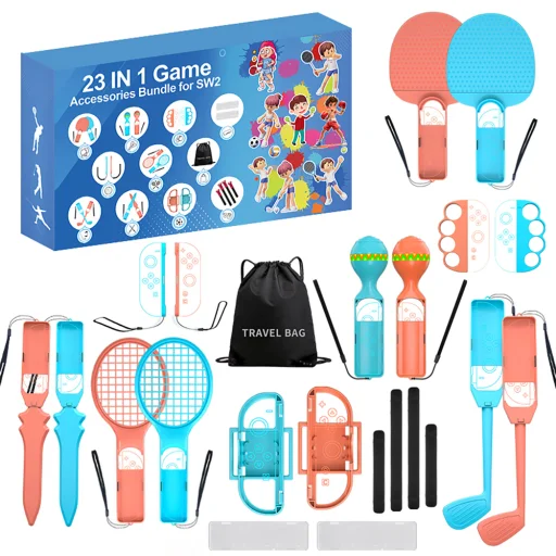 Nintendo Switch 23 az 1-ben Family Accessory Pack 2 - Narancs és Kék Szett - 1