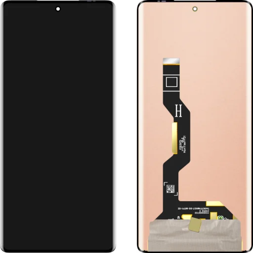 LCD kijelző modul MP Motorola Edge 50 Fusion, keret nélkül, utángyártott, fekete kijelző - 1