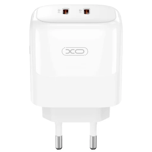 Wall Charger XO DESIGN L140, 35W, 3A, 2 x USB-C, Fehér - 1