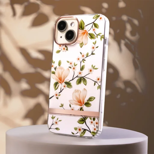  Samsung Galaxy A06 4G virágos rózsaszín tok - 3