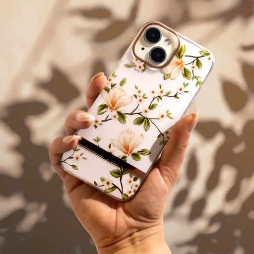  Samsung Galaxy A06 4G virágos rózsaszín tok - 4