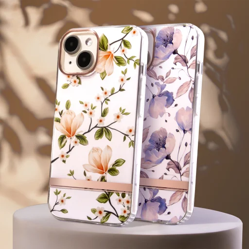  Samsung Galaxy A06 4G virágos rózsaszín tok - 5