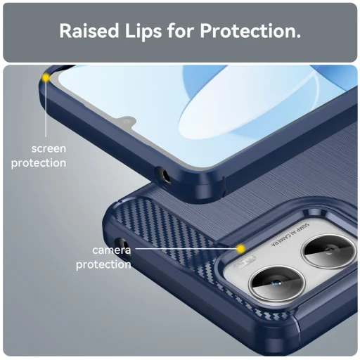 Motorola Moto G06 / Moto G06 Power Kék Techsuit - Carbon Silicone tok - 2