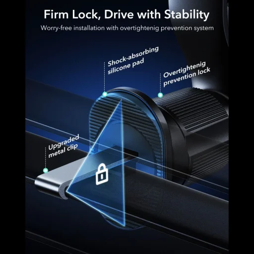 Fekete Esr Omnilock Cryoboost Mágneses Magsafe Autós Ventilátor Telefontartó Vezeték Nélküli Töltő Qi2.2 25W - 5