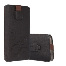 WONDER Deko Pouch tok (Méret L) iPhone 13 Mini/12 Mini/SE 2020/2022/7/8 csokoládé