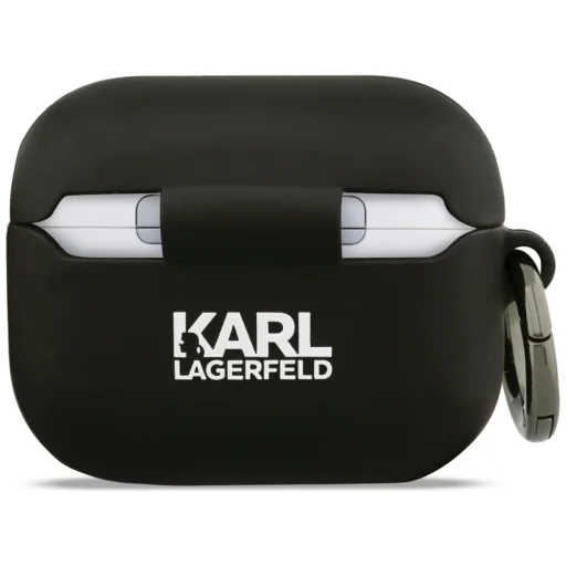 AirPods Pro 3 Karl Lagerfeld Szilikon Choupette Fej 3D fekete tok - 3