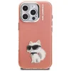 iPhone 16 Pro Max Karl Lagerfeld IML Aquarelle Choupette & Logo rózsaszín tok thumbnail