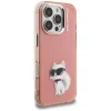iPhone 16 Pro Max Karl Lagerfeld IML Aquarelle Choupette & Logo rózsaszín tok thumbnail